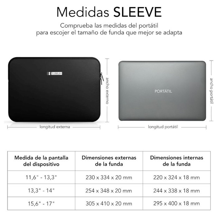 Subblim Business Laptop Sleeve Neoprene V2 13,3-14 Pulgadas Negra Subblim Business Laptop Sleeve Neoprene V2 13,3-14 Pulgadas Negra